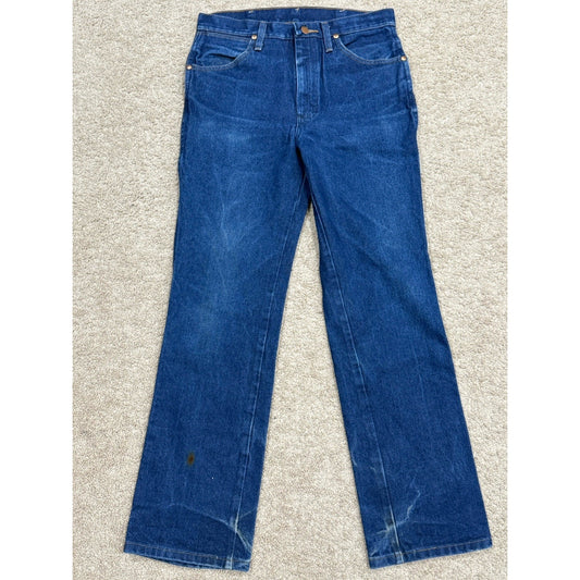 Wrangler Jeans Mens 30x30 Blue Denim Pants Cowboy Cut 936DEN Western