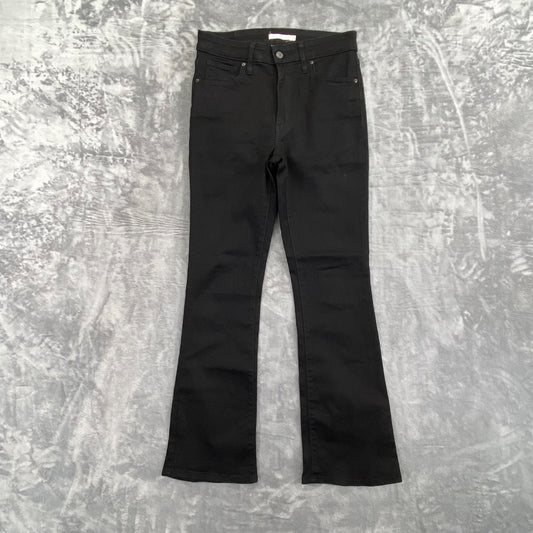 Levi's 725 High Rise Bootcut Jeans Women's Size 29 Black Cotton Blend