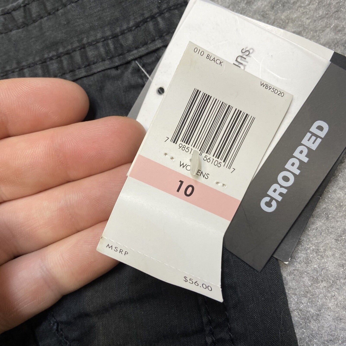 New Calvin Klein Cropped Pants Women's Size 10 Black Drawstring Pants