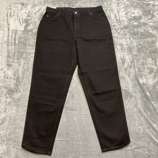 Vintage Levi's Women's 951 Orange Tab Relaxed Fit Tapered Jeans Size 18 Black