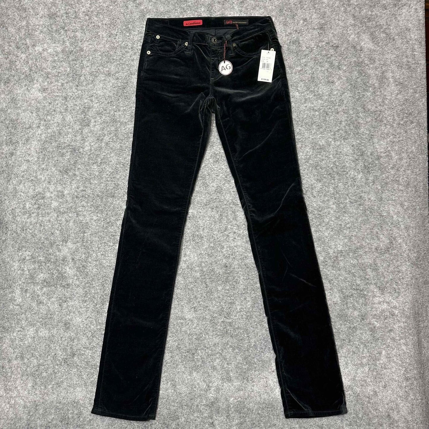New AG Adriano Goldschmied The Casablanca Women's Velvet Skinny Jeans Size 26R