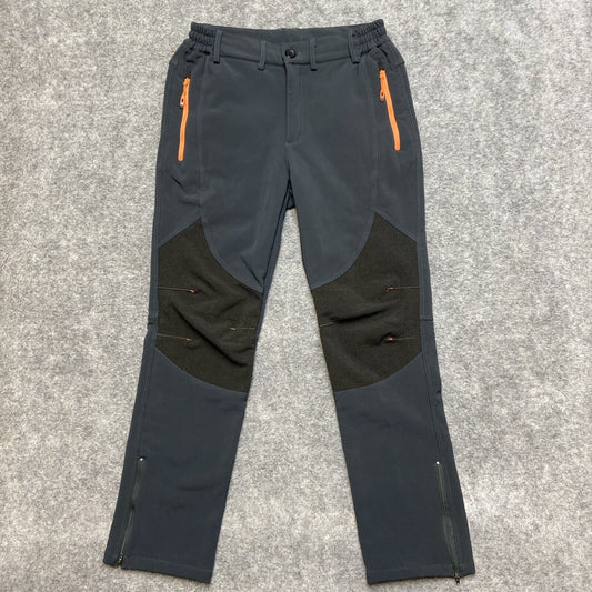 Gash Hao Softshell Waterproof Ski Snowboard Pants Men's 30x30 Fleece Lined Gray