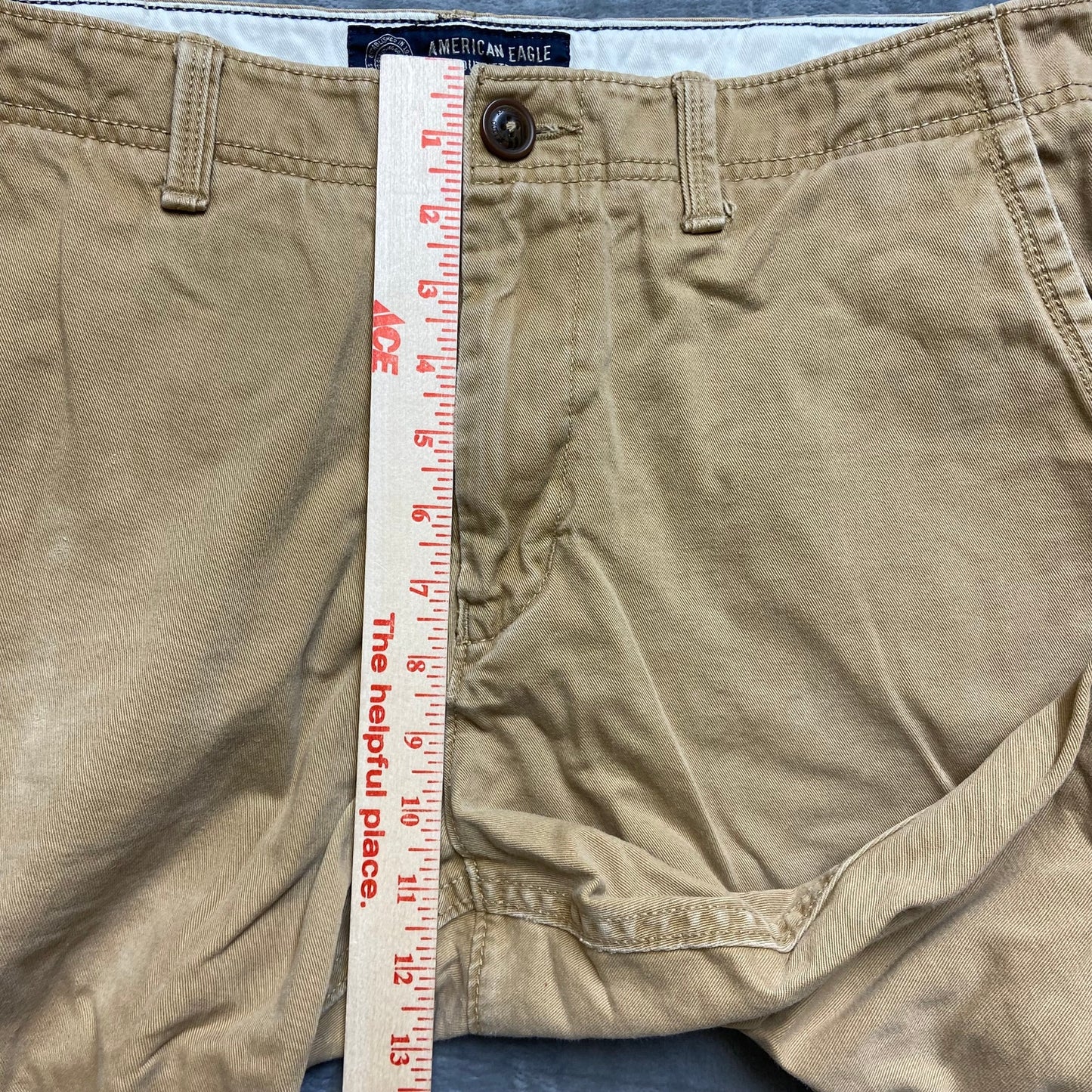 American Eagle Relaxed Straight Chino Pants Men's Size 34x32 Tan Brown