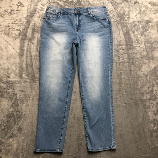 Chico's Platinum Ankle Jeans Women's Size 1.5 (Reg. Size 10) Light Blue Denim