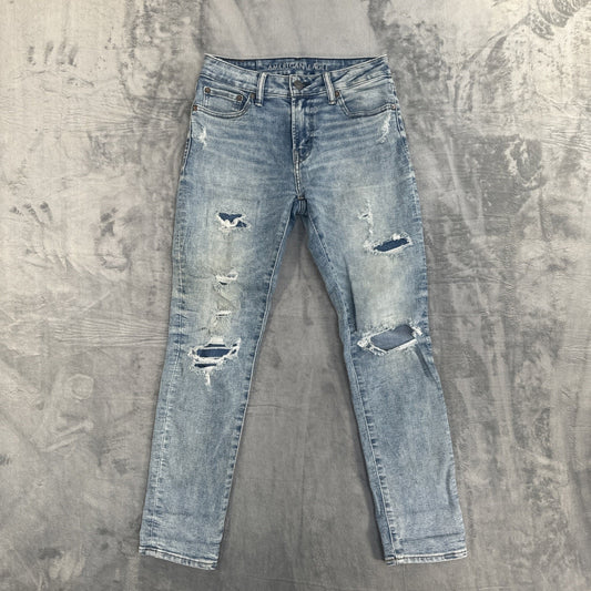 American Eagle Distressed AirFlex Athletic Skinny Jeans Men's Size 28x30 Blue