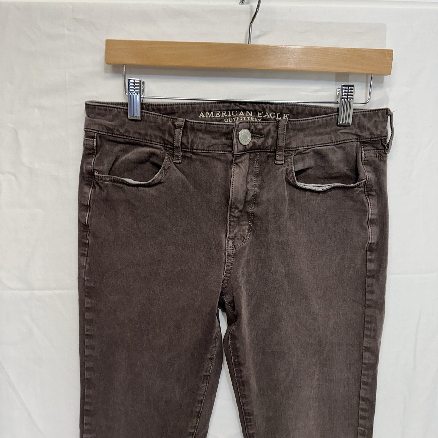 American Eagle Jeans Women’s Size 6 Brown Super Stretch X4 Hi-Rise Jegging Denim