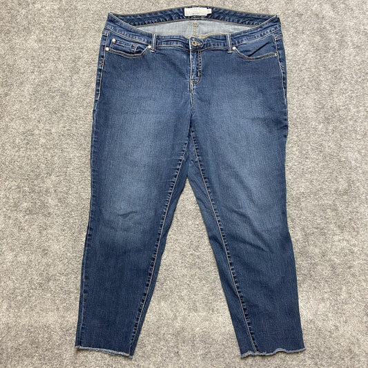 Torrid Denim First At Fit Ankle Jeans Women's Size 20 Blue Denim