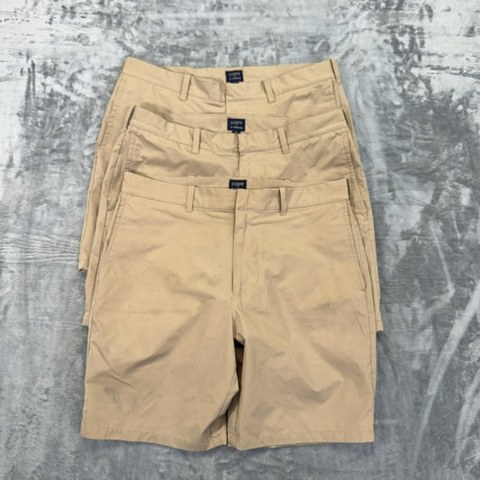 Lot of 3 J Crew Chino Shorts Men's Size 32 Tan Khaki Shorts Casual