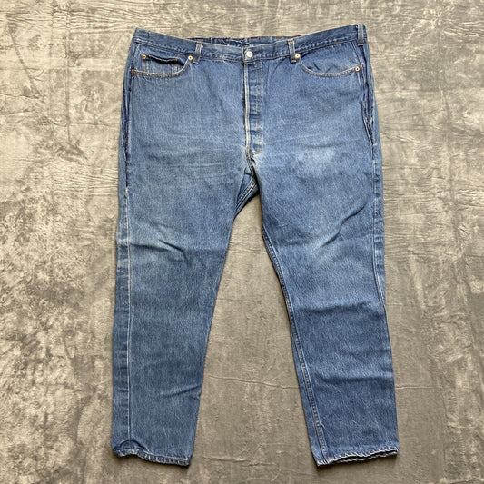 Vintage Levi's 501XX Original Fit Jeans Men's Size 46x32 Light Blue Denim