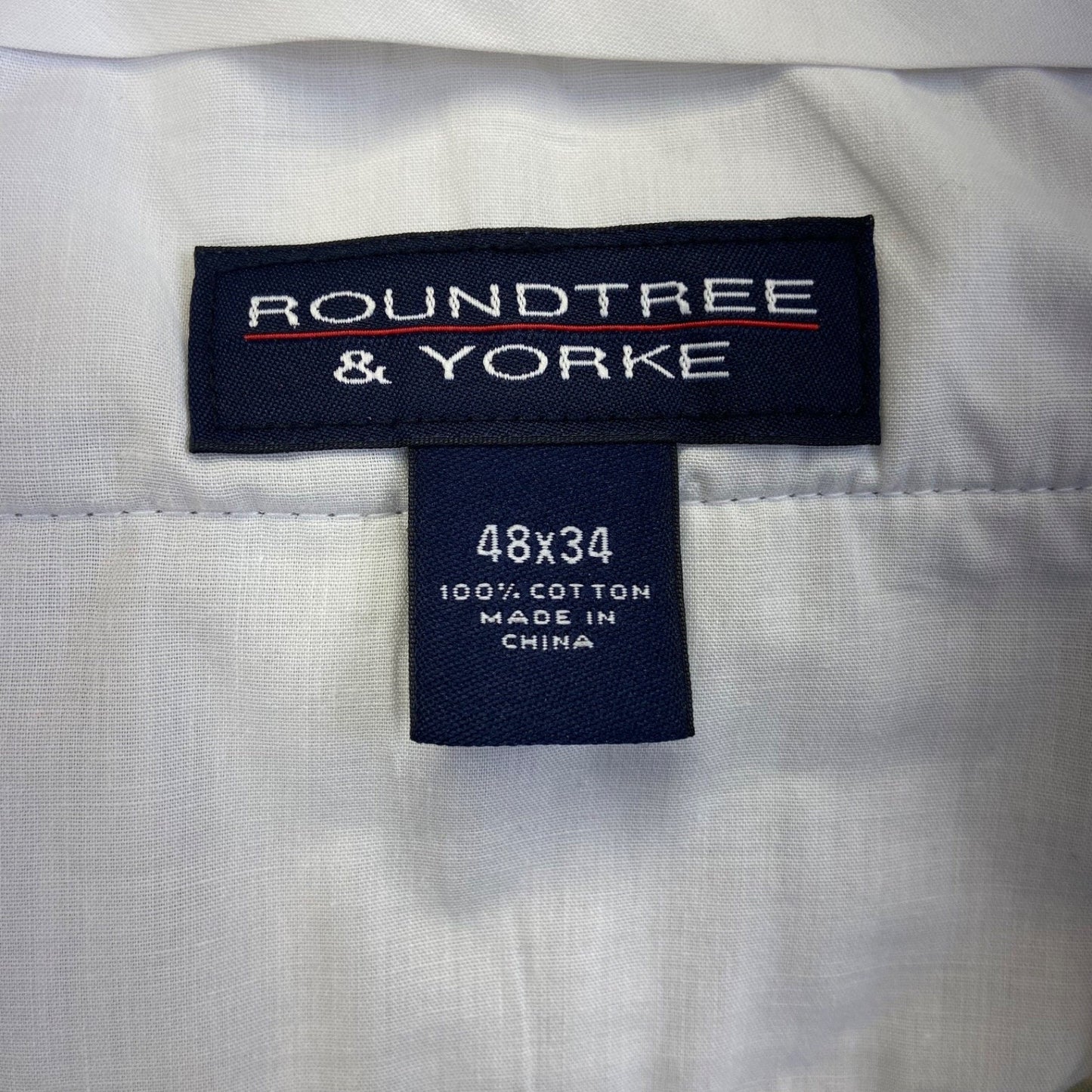 Roundtree & Yorke Men's Pleated Chinos Pants 48x34 Khaki #534424