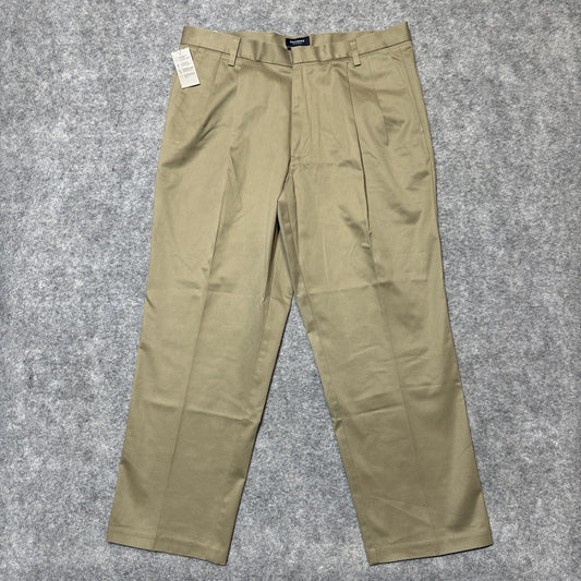 New Dockers Signature Khaki Pleated D3 Classic Fit Dress Pants Men's 36x29 Tan