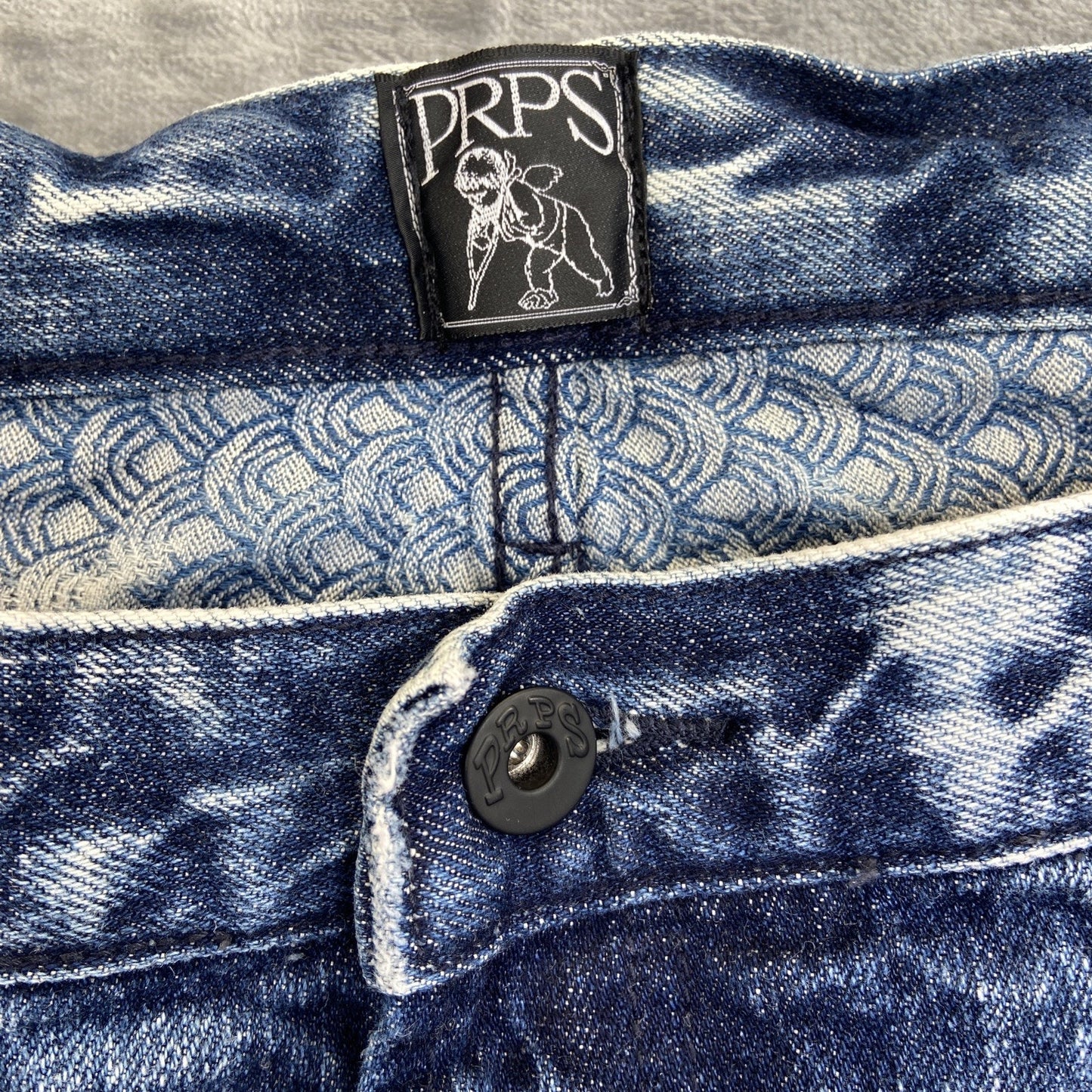 PRPS Distressed Straight Jeans Men's Size 40 Blue Denim