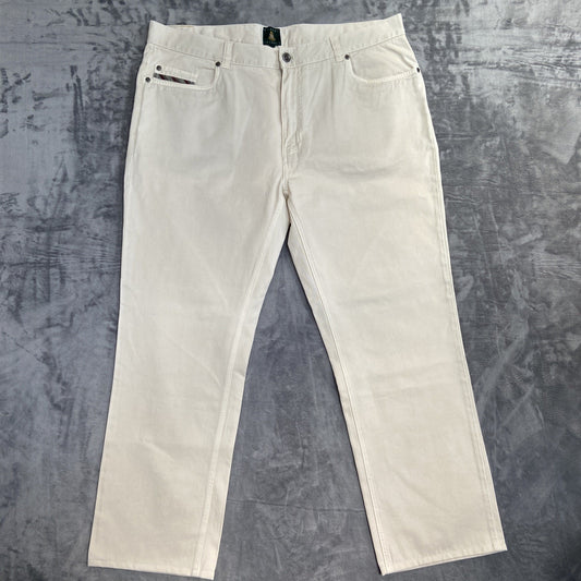 New Robert Talbott Straight Jeans Men's Size 40 Beige Denim Pants