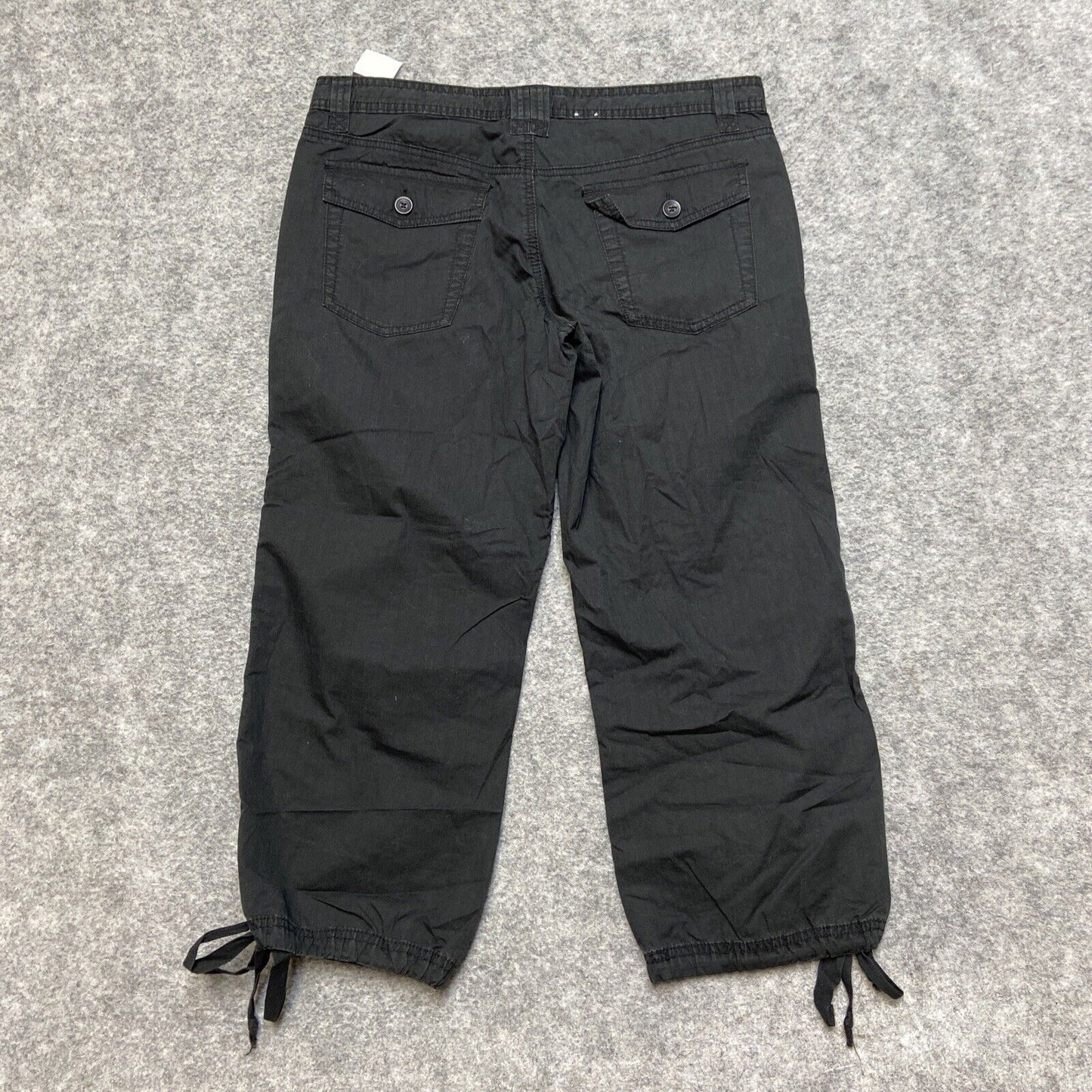 New Calvin Klein Cropped Pants Women's Size 10 Black Drawstring Pants