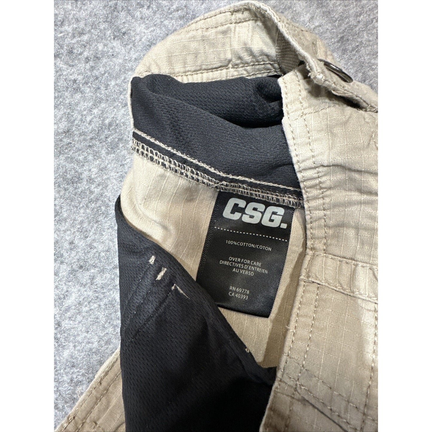 Champs Sports CSG Men's Cargo Shorts Size 30 Beige Cotton Shorts