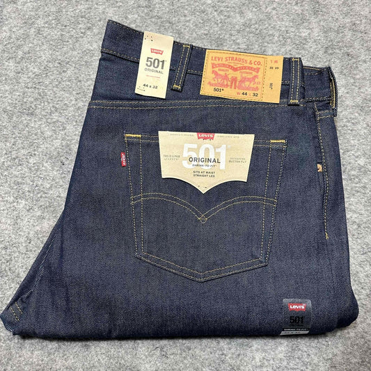 New Levis 501XX Shrink To Fit Men's Original Jeans Size 44x32 Blue Dark Denim