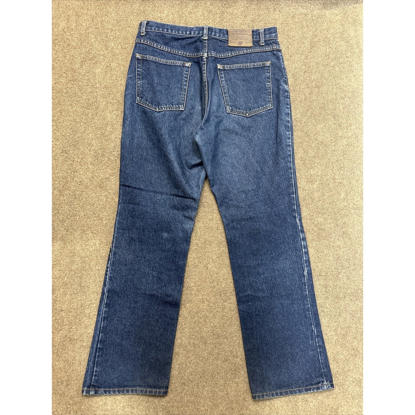 Vintage American Eagle AE Supply Dungarees Womens Jeans Size 12 Blue Dark Wash
