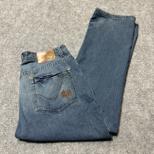 Vintage PHAT Classic Original Fit Jeans Men's 40x30 Blue Denim Skater Hemmed