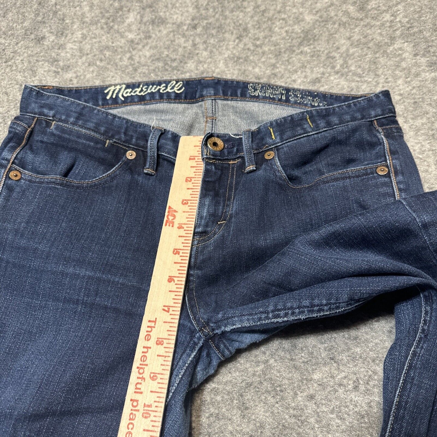Madewell Skinny Skinny Jeans Women's Size 27x32 Blue Dark Wash Denim