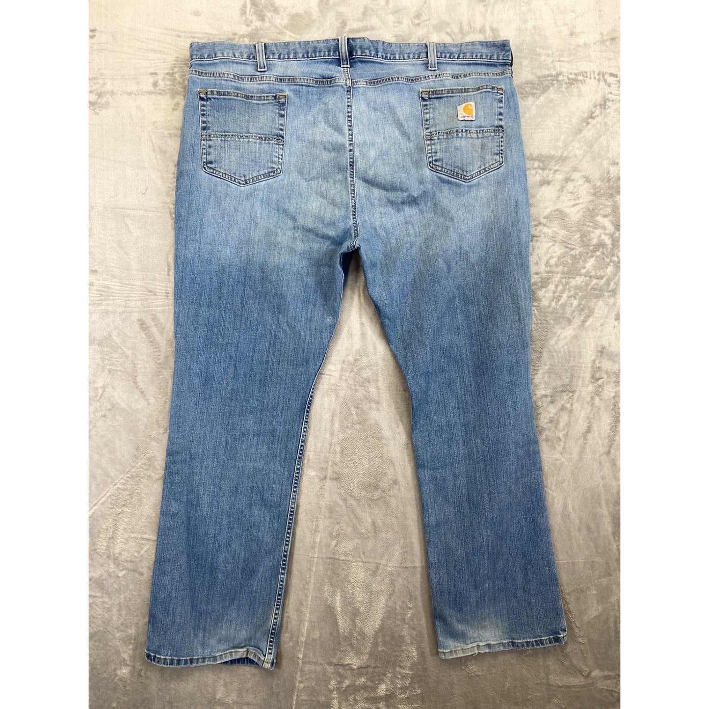 Carhartt Men's Relaxed Fit Straight Jeans 46x30 Blue Light Wash