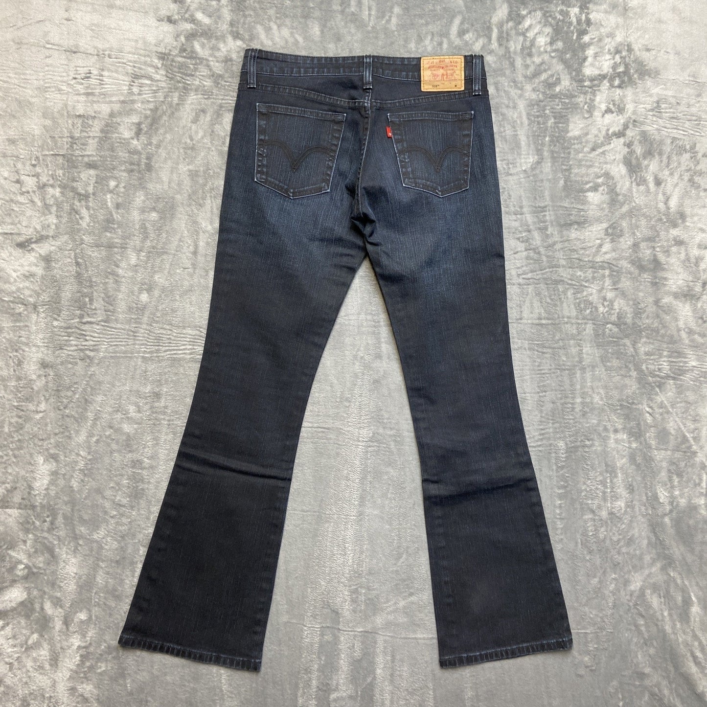 New Levi's 518 Superlow Stretch Bootcut Coated Jeans Women's Size 7 JR M Blue