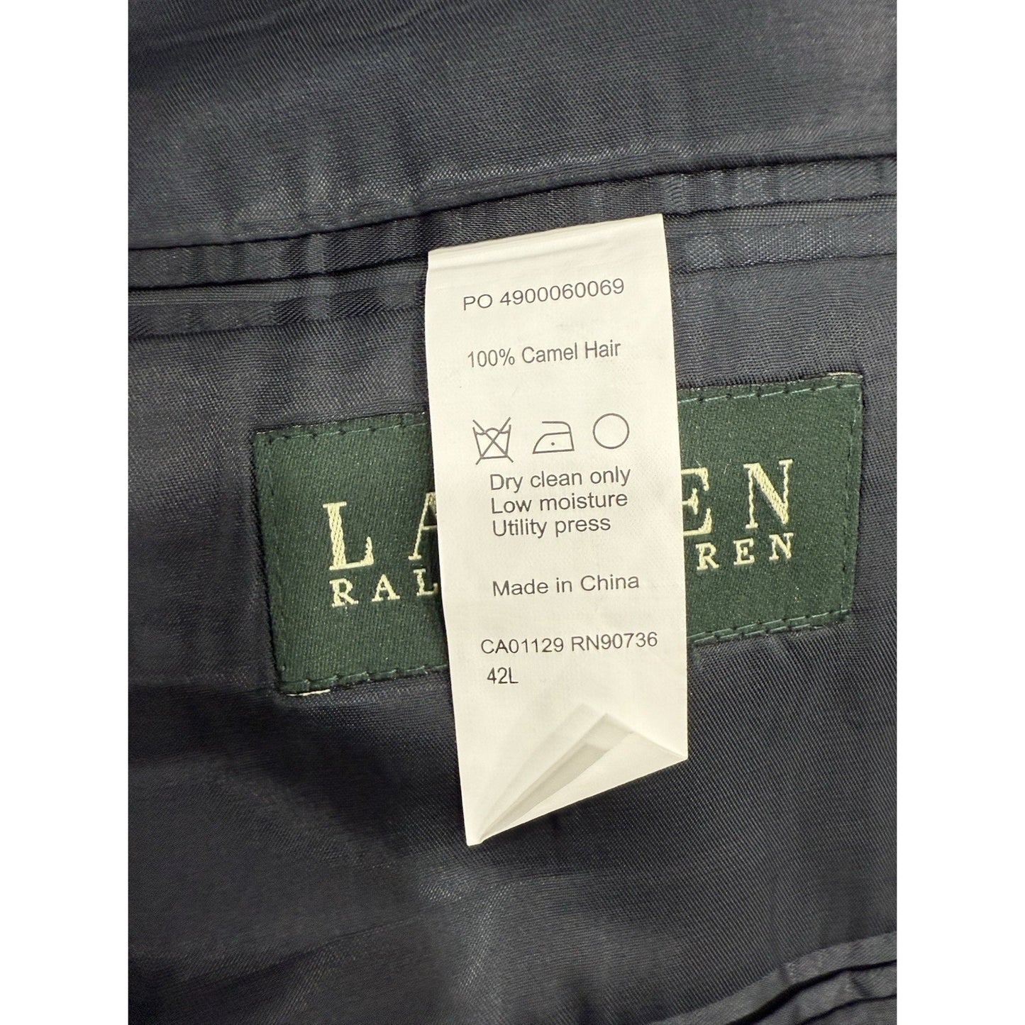 Lauren Ralph Lauren Men's Blazer Sport Jacket 100% Camel Hair Two Button 42L