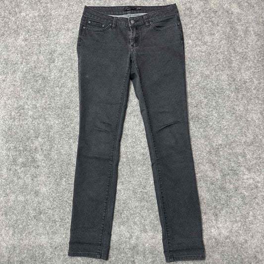 prAna Women's Straight Jeans Size 4/27 Black Dark Wash Denim