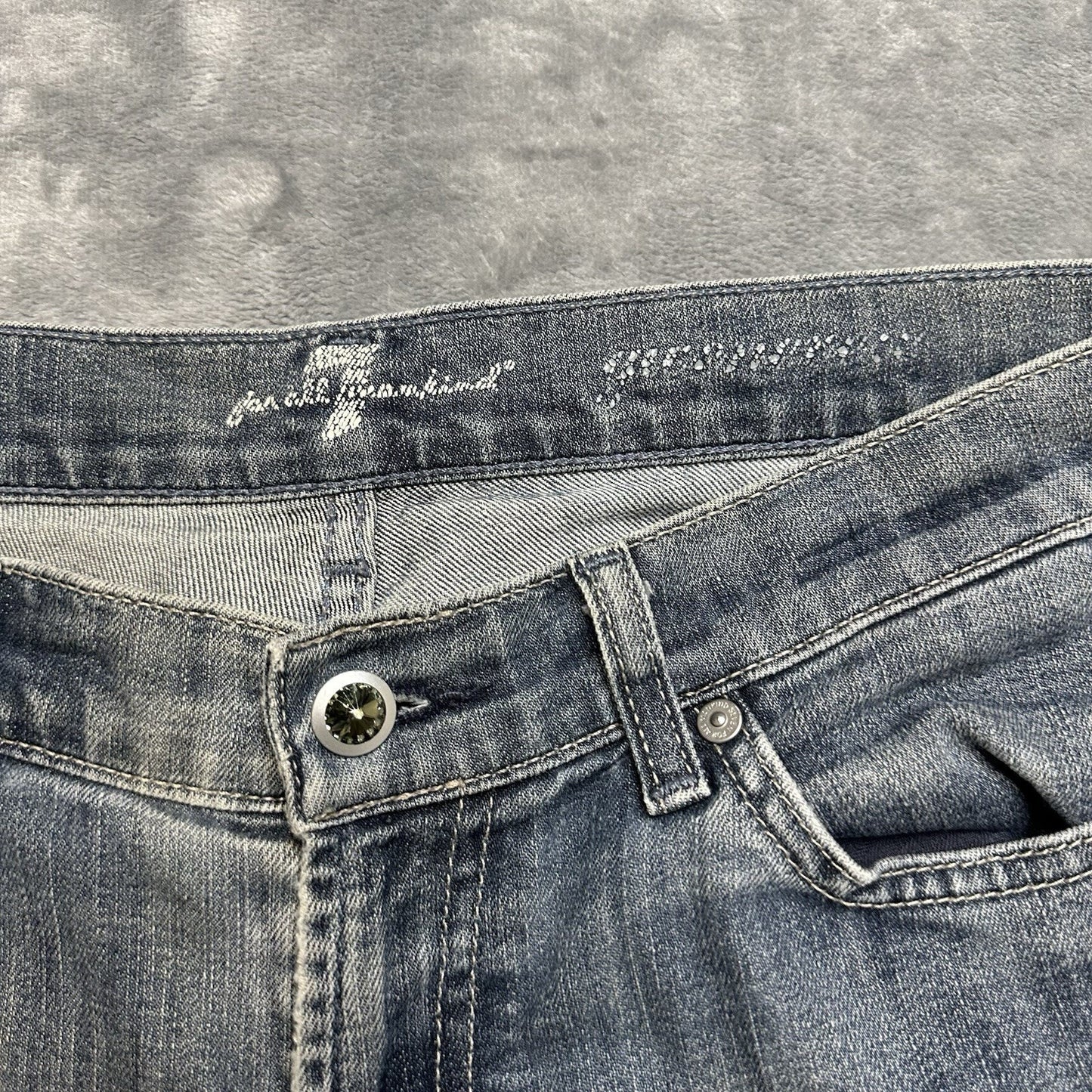 7 For All Mankind Skinny Jeans Men's Size 28 Gray Denim