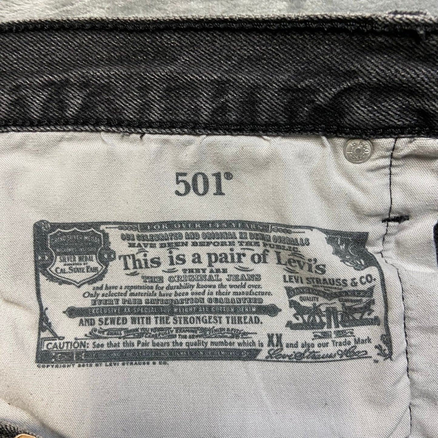 Levi's 501xx Cutoff Shorts Women's Size 31 Black Denim Button-Fly 100% Cotton