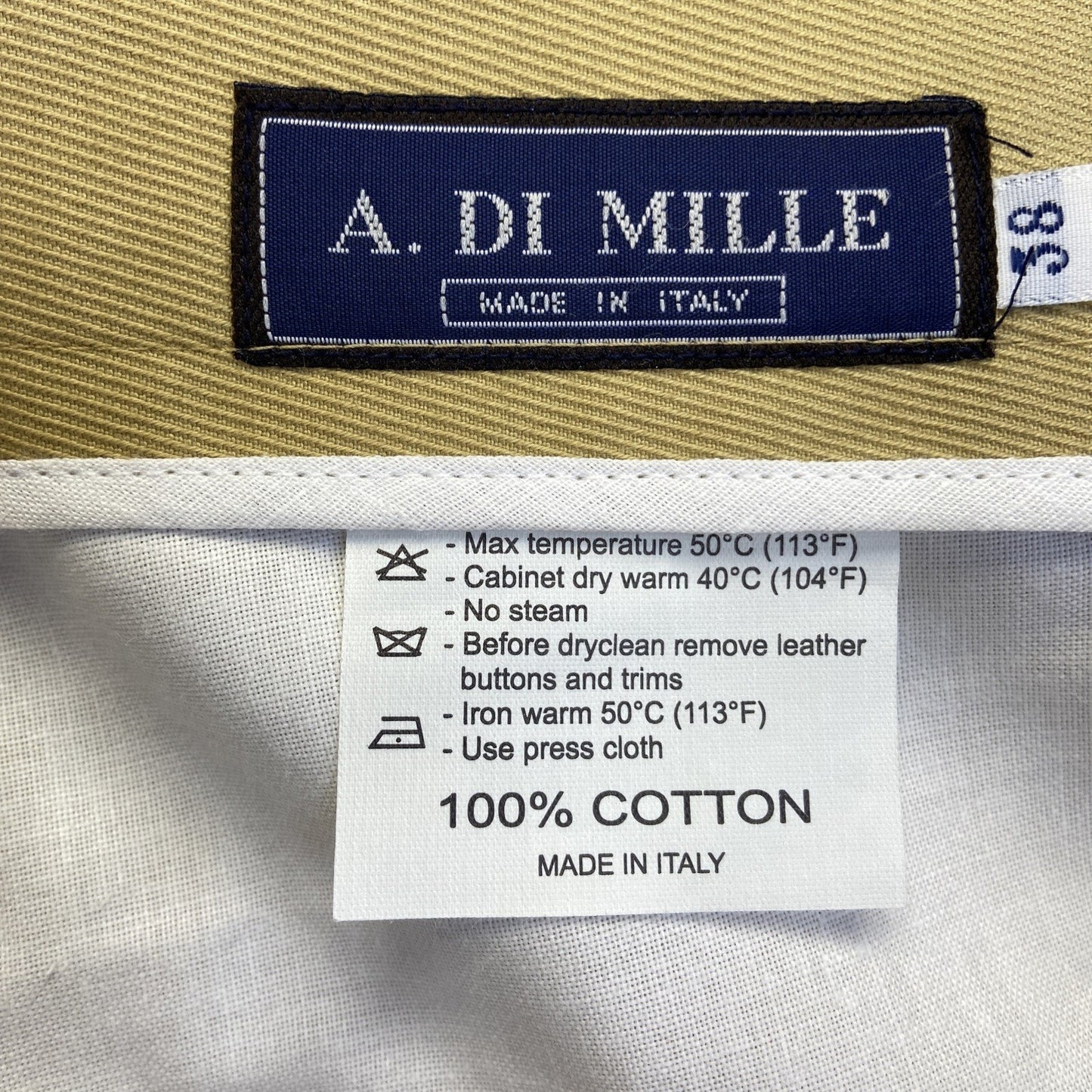 A. Di Mille Italian Formal Dress Pants Men's Size 8 Tan Brown