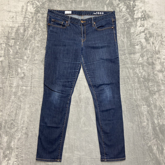 Gap 1969 Skinny Jeans Women's Size 32R Dark Blue Denim