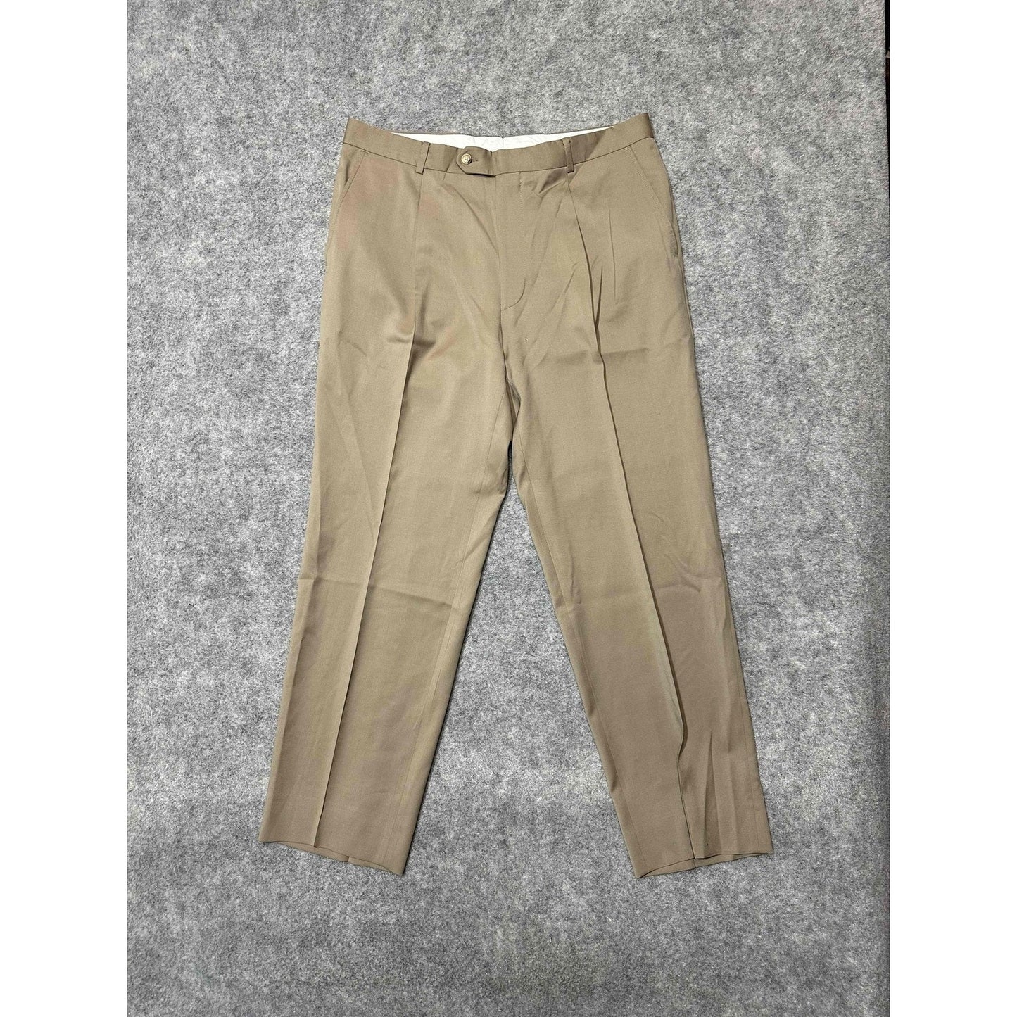 Hugo Boss Men's Pleated Dress Pants Size 38R Brown Medium Wash Pants