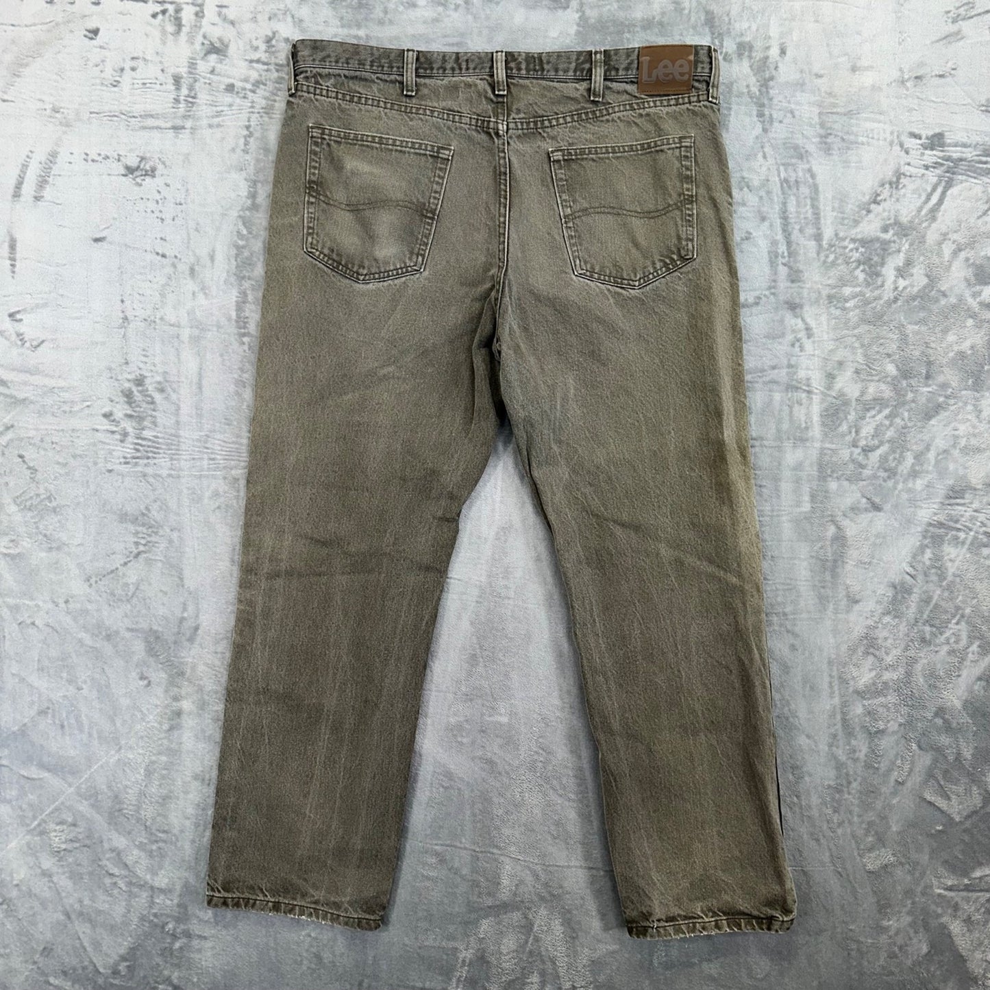 Lee Men's Regular Fit Straight Jeans Size 40x30 Gray #2010