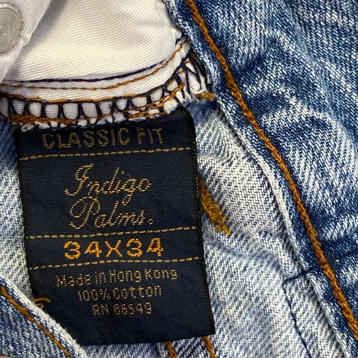 Indigo Palms Men's Classic Fit Straight Jeans 34x34 Blue Light Wash Tommy Bahama