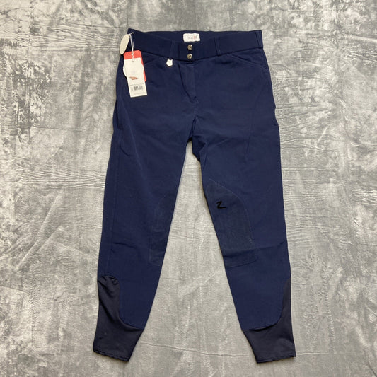 New HORZE Grand Prix Extended CKP Lds Riding Breeches Women's Sz XL/R - 32 Blue
