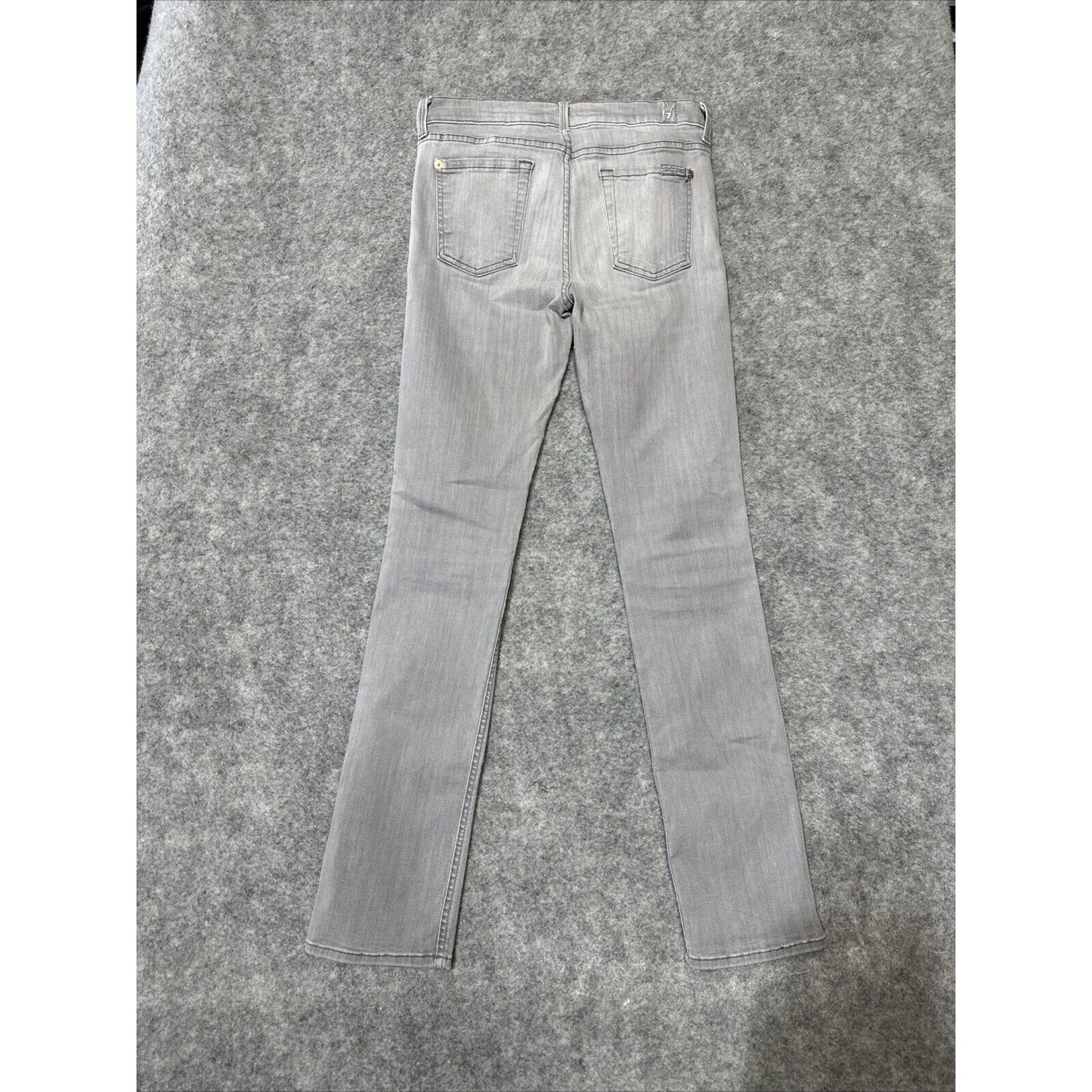 7 For All Mankind The Modern Straight Women's Pull On Jeans Size 26 Gray Denim