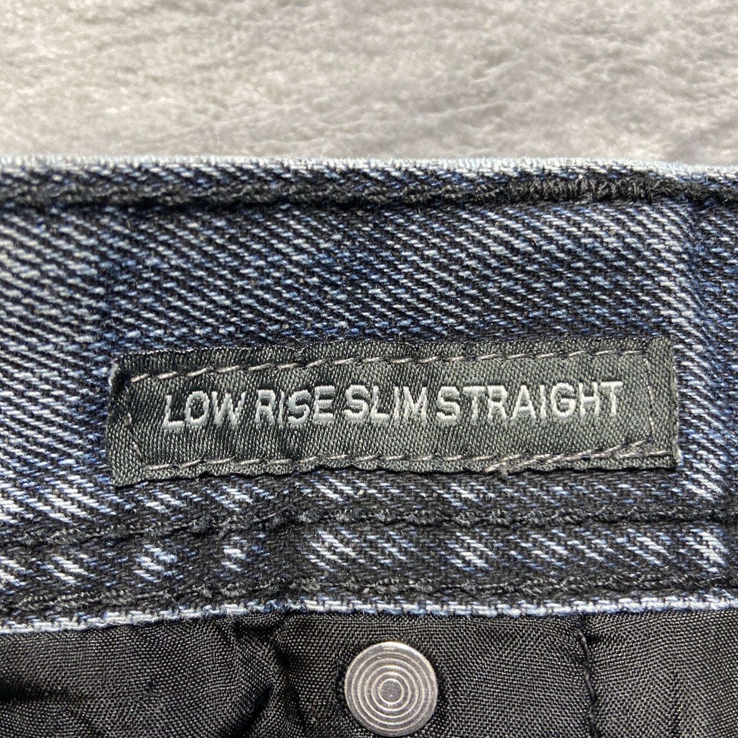 CJ Black Slim Straight Jeans Men’s 38x32 Denim Black Light Wash Distressed