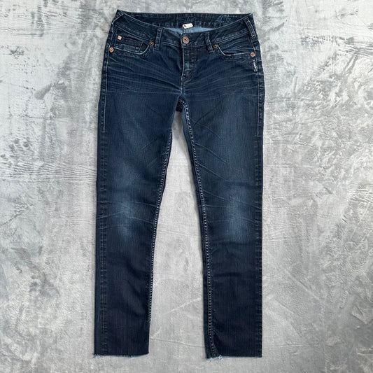 Silver Women's Aiko Slim Straight Jeans Size 30x33 Dark Wash