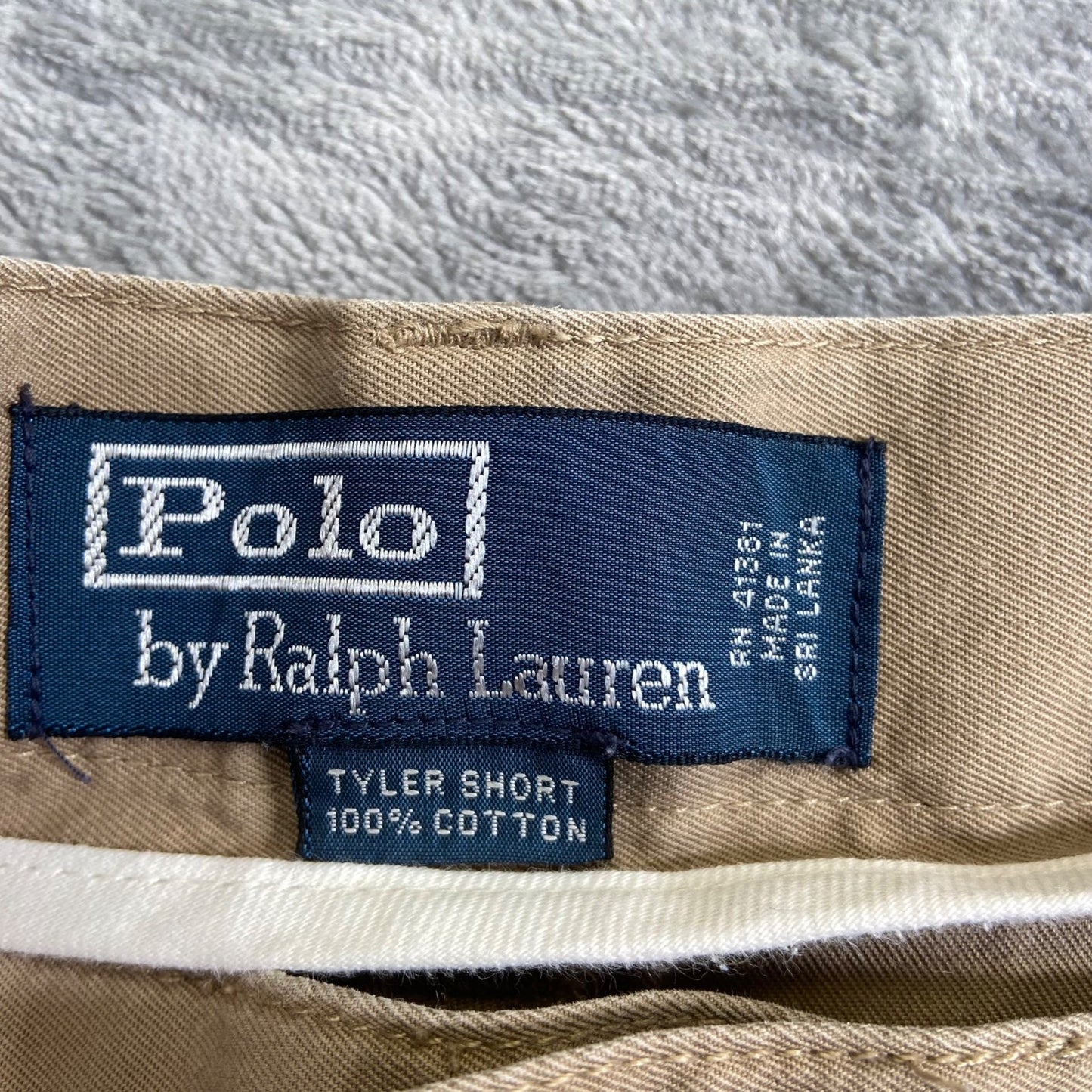 Polo Ralph Lauren Tyler Pleated Shorts Men's Size 40 Beige Longer 10" Blue Label