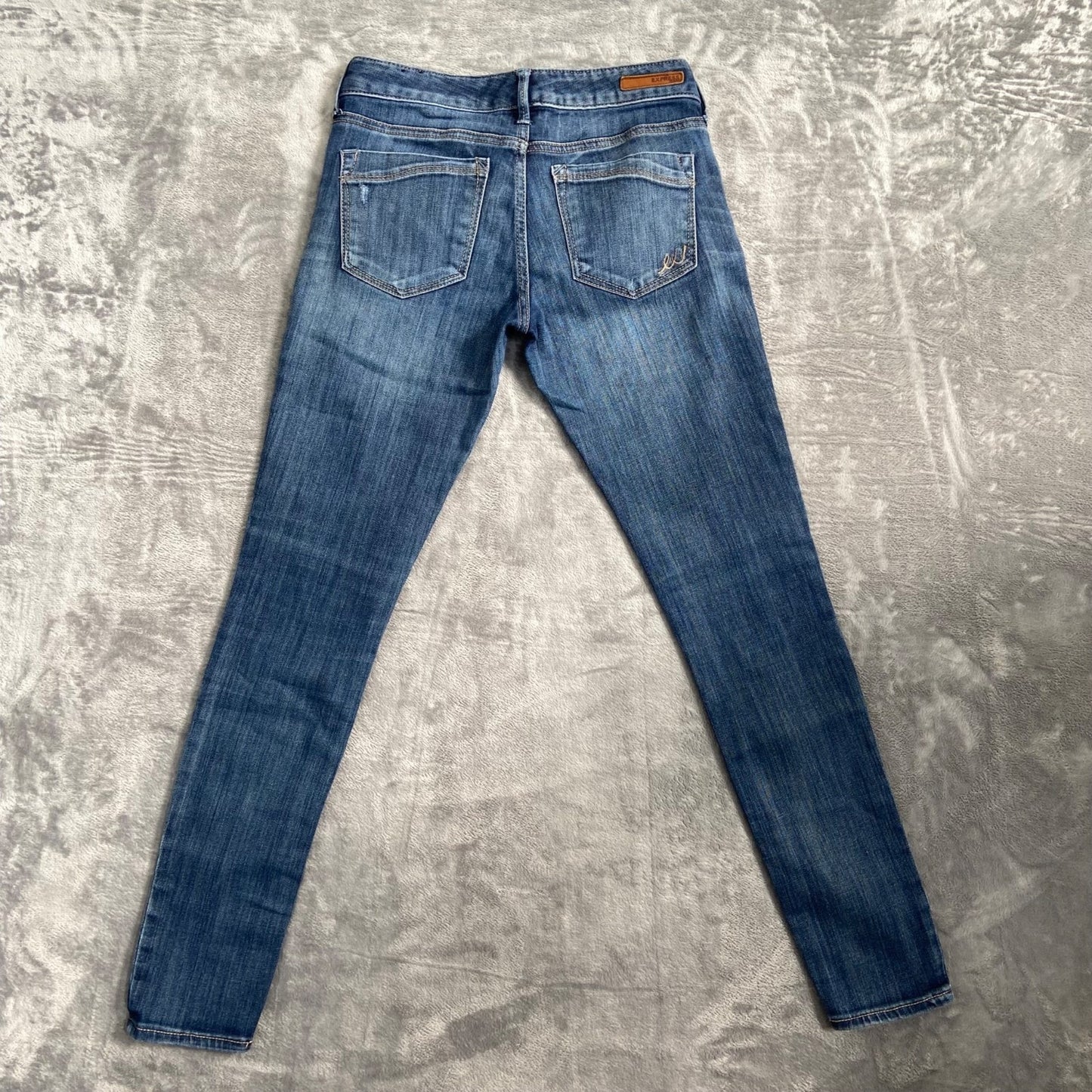 Express Stella Low Rise Legging Jeans Women's Size 0R Distressed Blue