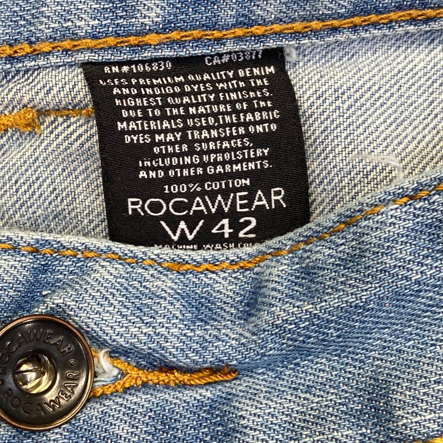 Vintage Rocawear Men's Classic Fit Straight Jeans Size 42 Blue Light Wash