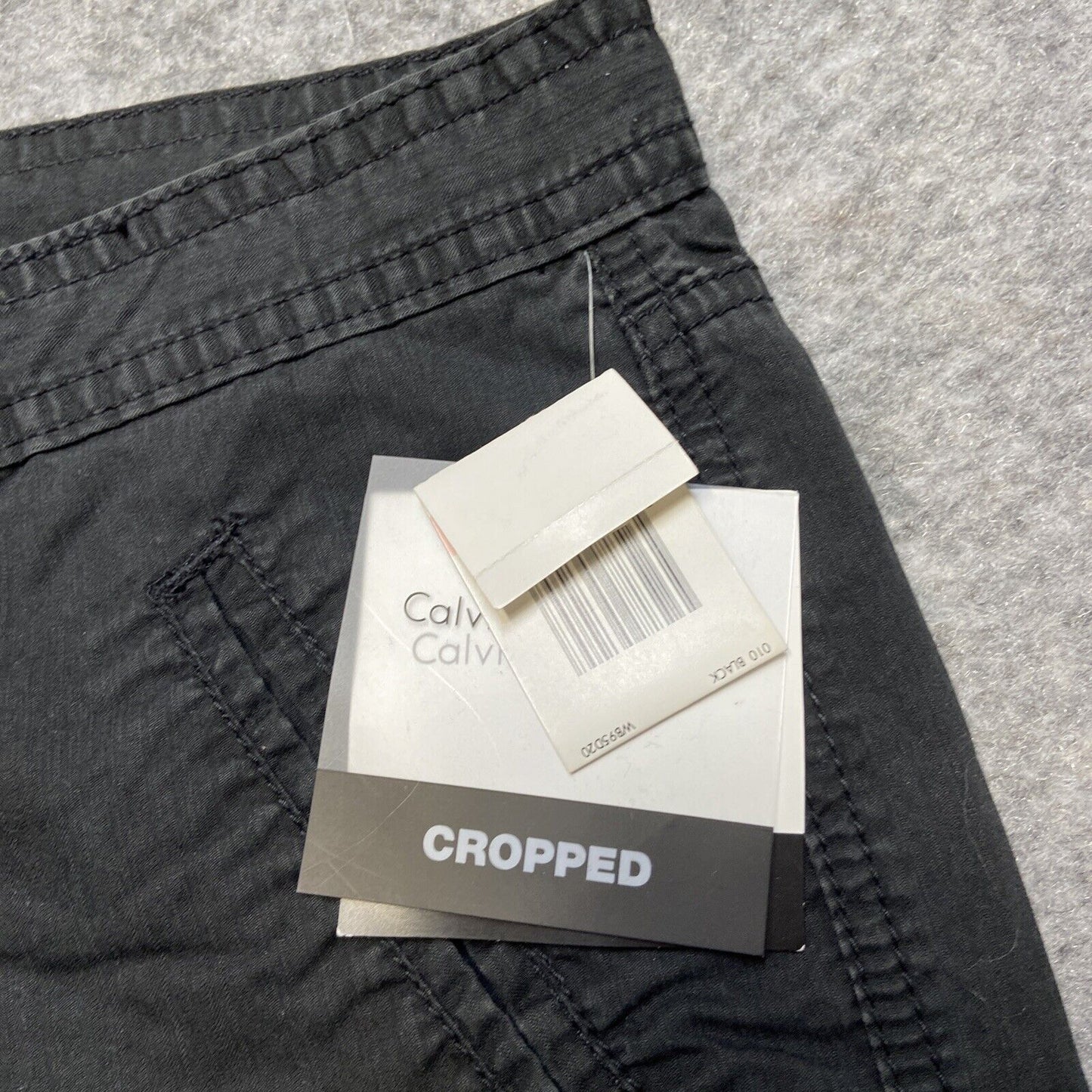 New Calvin Klein Cropped Pants Women's Size 10 Black Drawstring Pants