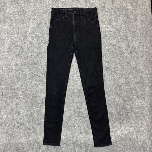 American Eagle The Dream Jean Super Hi Rise Jegging Women’s 0 R Black Denim