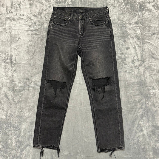 American Eagle Low Rise Straight Jeans Women's Size 4 Black Denim
