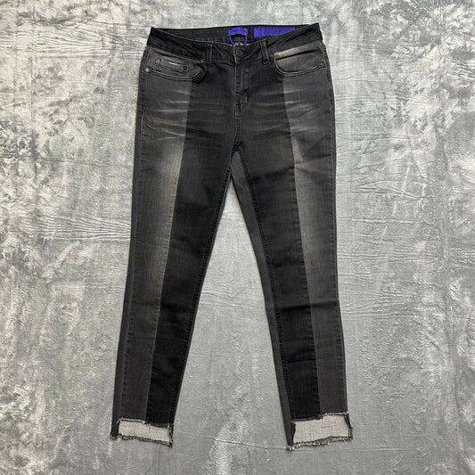 Indigo Rein Two Tone Skinny Jeans Women's Sz 11 Black Gray