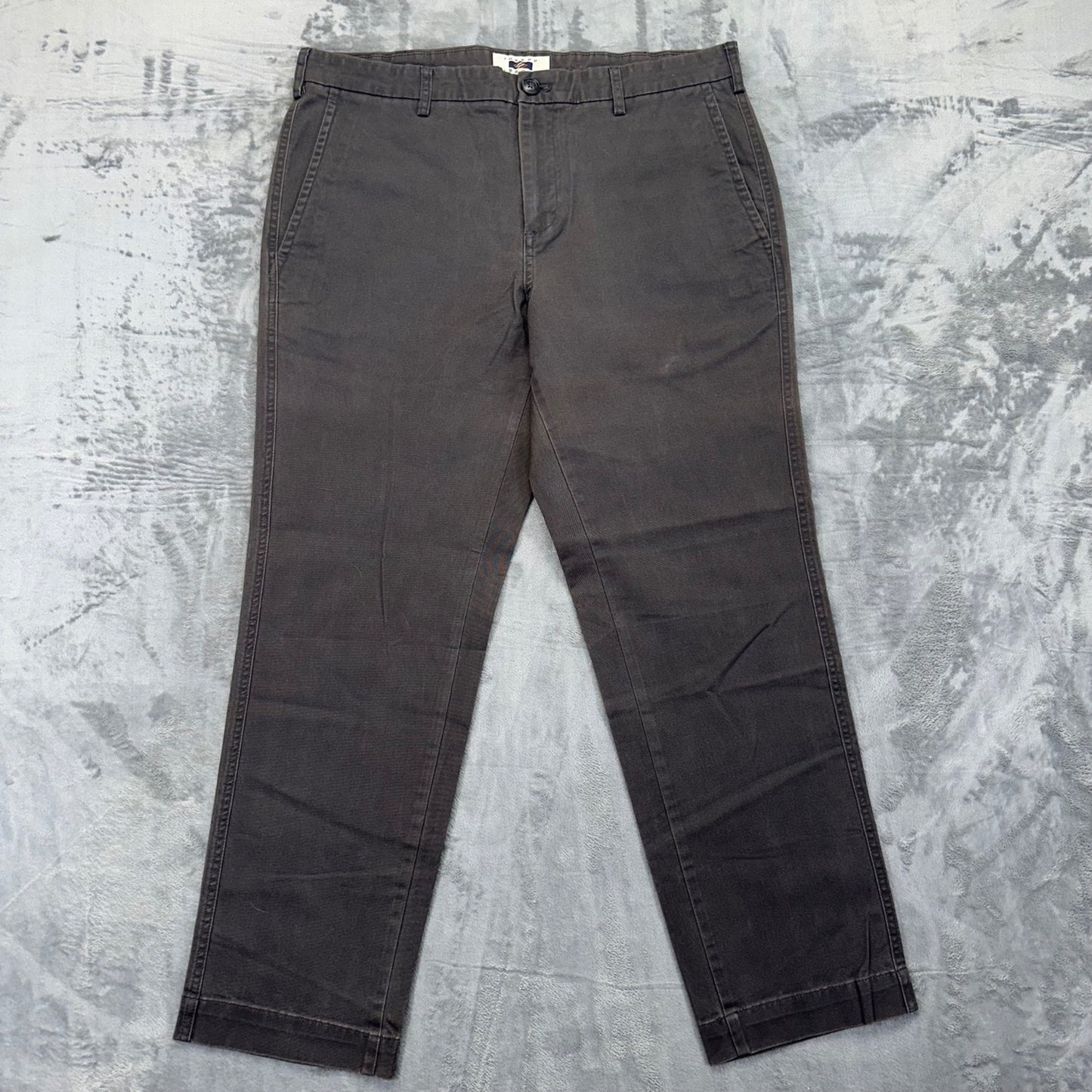 Joseph Abboud Men's Straight Chino Pants 36x30 Gray Stretch