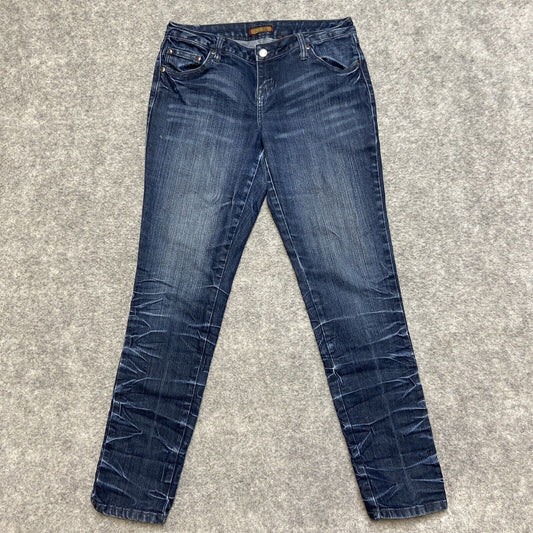 Zana Di Premium Skinny Jeans Women's Size 9 Dark Wash Faded Denim