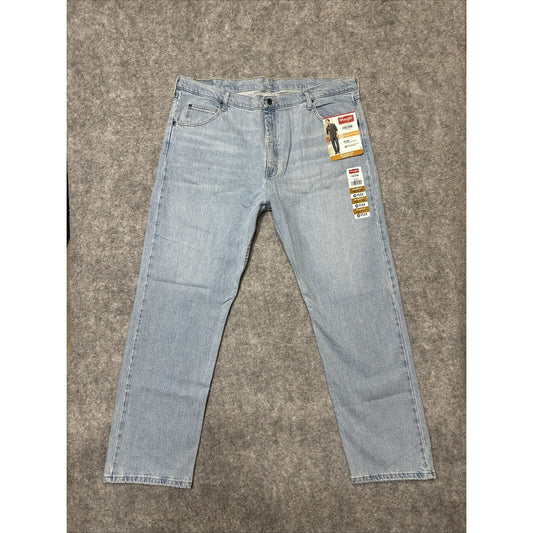 New Wrangler Five Star Premium Relaxed Fit Flex Men's Straight Jeans size 42x32