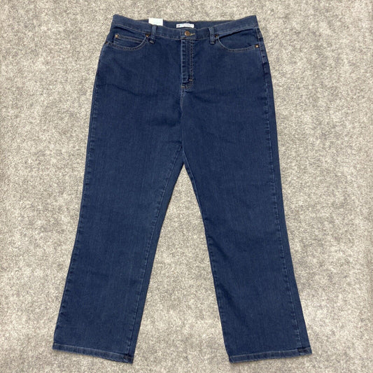 New Lee Relaxed Fit At The Waist Straight Leg Jeans Women's 18S Dark Blue Denim
