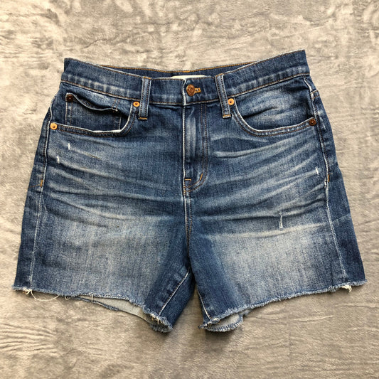 Madewell Cut Off High Rise Jean Shorts Women's Size 26 Blue Denim